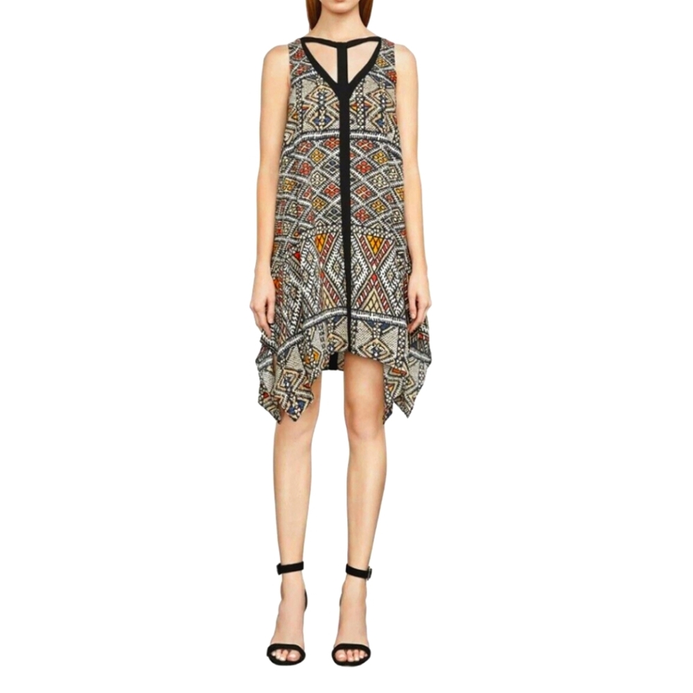 BCBGMaxAzria Tian Handkerchief Hem Dress, XS
